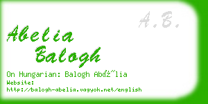 abelia balogh business card
